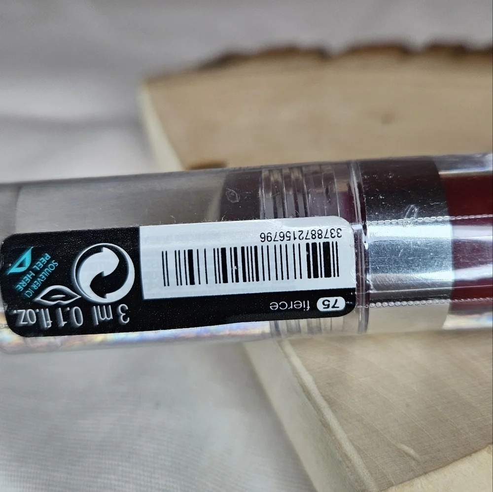SEPHORA COLLECTION Glossed Lip Gloss 75 Fierce Bordeaux w/ Gold Pearl Red
